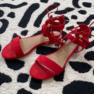 Red Merona Tassel Sandals